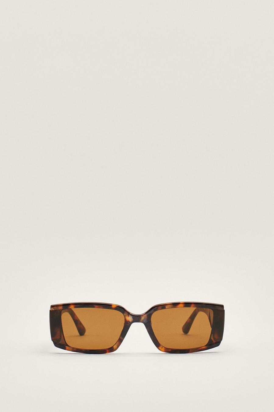 Tortoiseshell Tinted Lense Rectangle Sunglasses